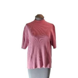 Tanjay Size L Short Sleeve Pullover Sweater Top